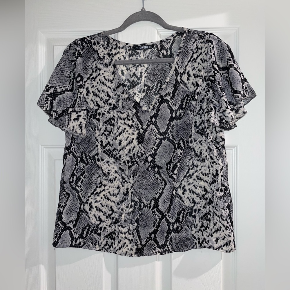 Shein Snake Print Blouse - Size M